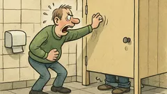 Vic: Moški trka na vrata kabine